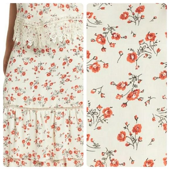 Glamorous Floral&Lace tiered two- pieces Dress - Picture 5 of 11